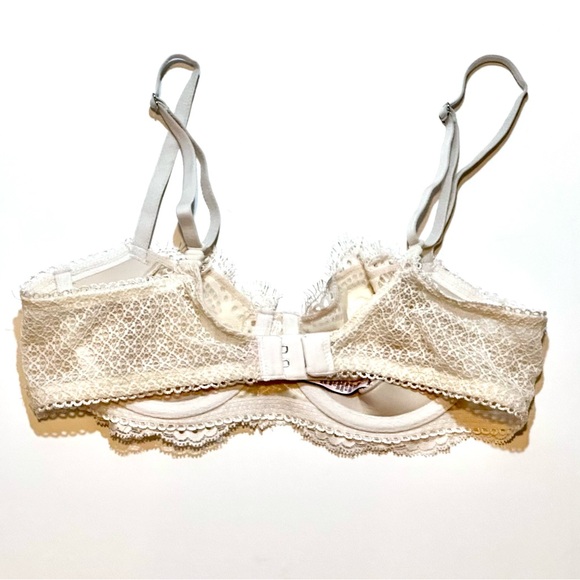Victoria’s Secret Ivory Battenburg Lace Demi Balconette Bra 34B - Picture 3 of 5
